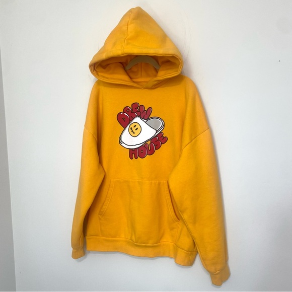 Justin Bieber Drew House Slippers Smiley Hoodie Sz M Yellow - Picture 4 of 11